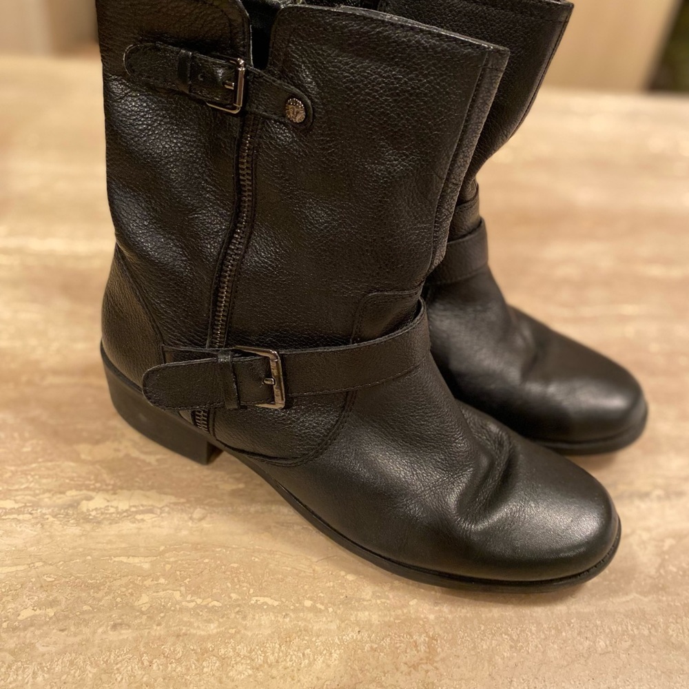 Anne Klein flex comfortable biker rock leather boots size 10